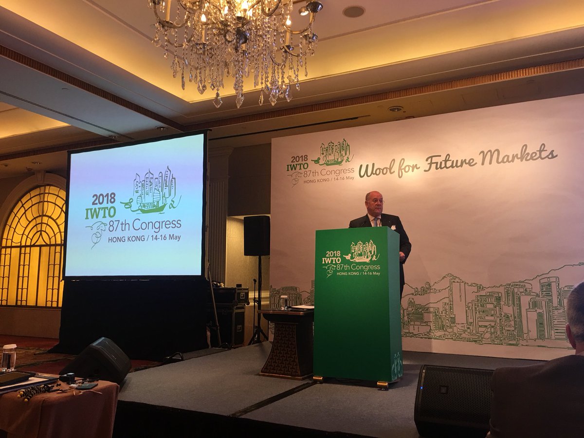 IWTO President Peter Ackroyd says wool’s sustainability message is not getting through to brands and retailers, and calls on all delegates to be ambassadors for the fibre #wool #IWTO2018 @tweet4wool