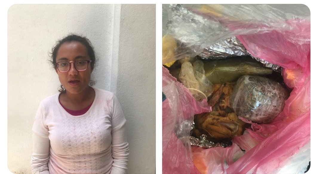 ivancastrounra1's tweet photo. #QueNoSeTePase la hija de #ReynaCalles candidata a diputada federal por #MorenaSeDesmorona fue detenida tratando de meter marihuana al penal de Chiconautla. Ahi esta preso su hermano acusado de asalto a un niño de 13 años. #Morenarcos https://t.co/H2gc8gxmOK
