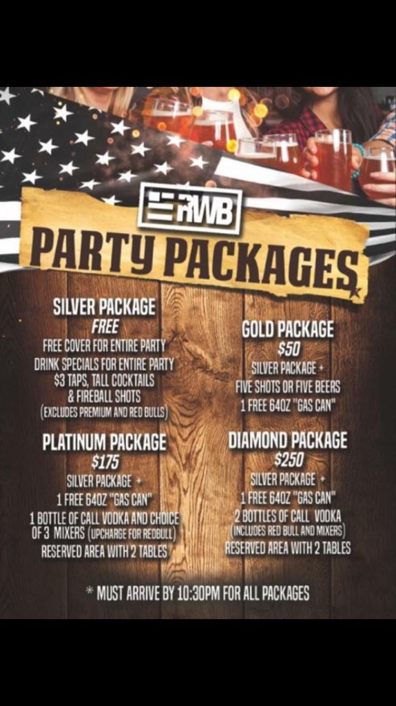 RedWhiteBlueBar's tweet photo. Book your FREE party! 🥂

💠Celebrate your birthday or bachelorette/bachelor party with us! 

💠Inbox us to pre-book your FREE party today!

#MilwaukeesPartyBar

1044 N Old World 3rd Street 
Milwaukee 53203 https://t.co/5Ao6VYaoXU