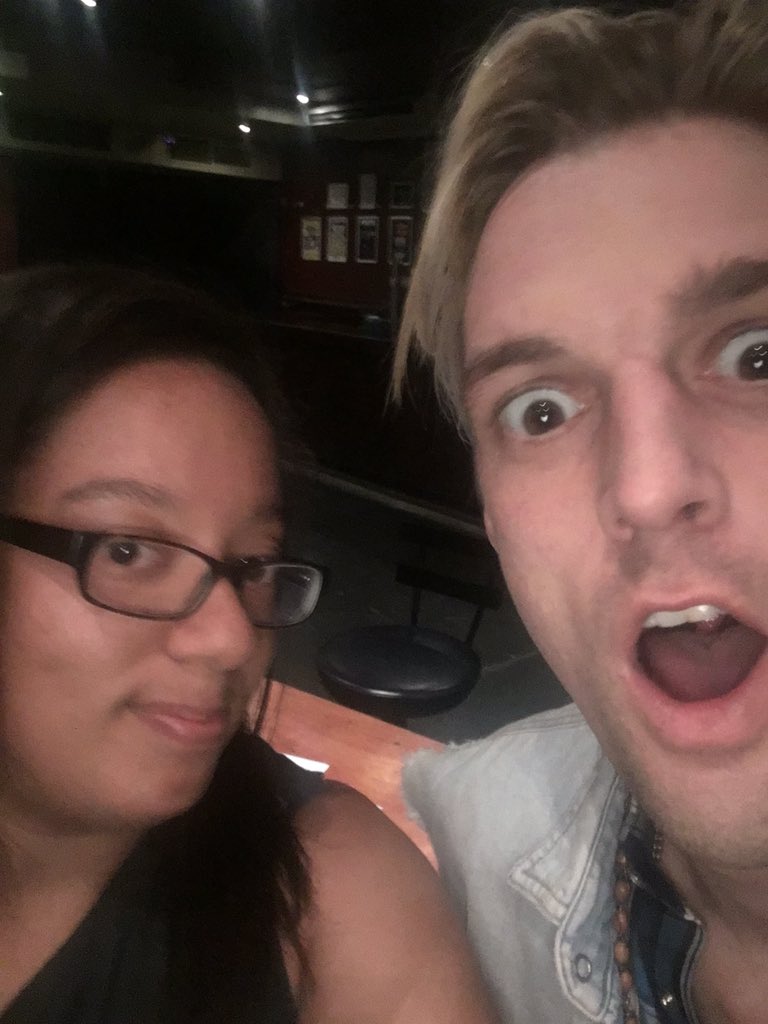 LondonChick353's tweet photo. I can't believe this finally happened! 🙊🙈🙉😱 @aaroncarter is sweetest, kindest person ever!  thank you Aaron ❤️ xx https://t.co/YxnONoZy3S