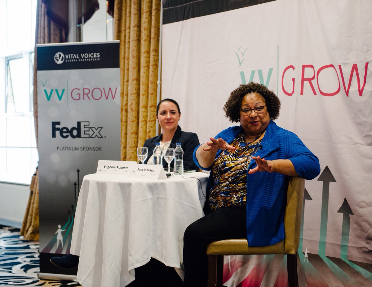 Thank you to <a href="/FedEx/">FedEx</a> Pamela Johnson for an inspiring discussion with #VVGROW fellows in Dublin for the 2018 VV GROW Fellowship!
