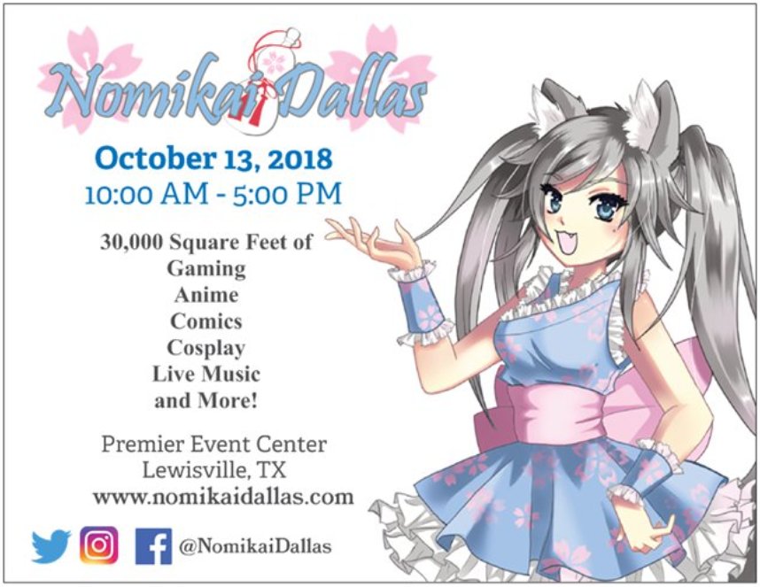 We are Nomikai Dallas!

We already have a lot of GREAT guests lined up for our first event and more guest announcements coming soon! 
#nomikaidallas #dallasconvention #animeconvention #gamingconvention