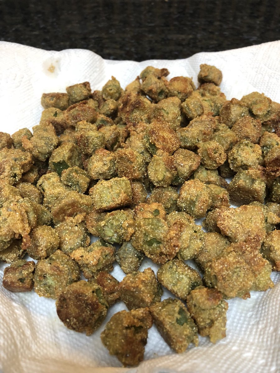 franklyHANK's tweet photo. Oven baked “fried” okra. Came out great, but it made so much. 🤷‍♂️ https://t.co/LGzyDLW8Wq