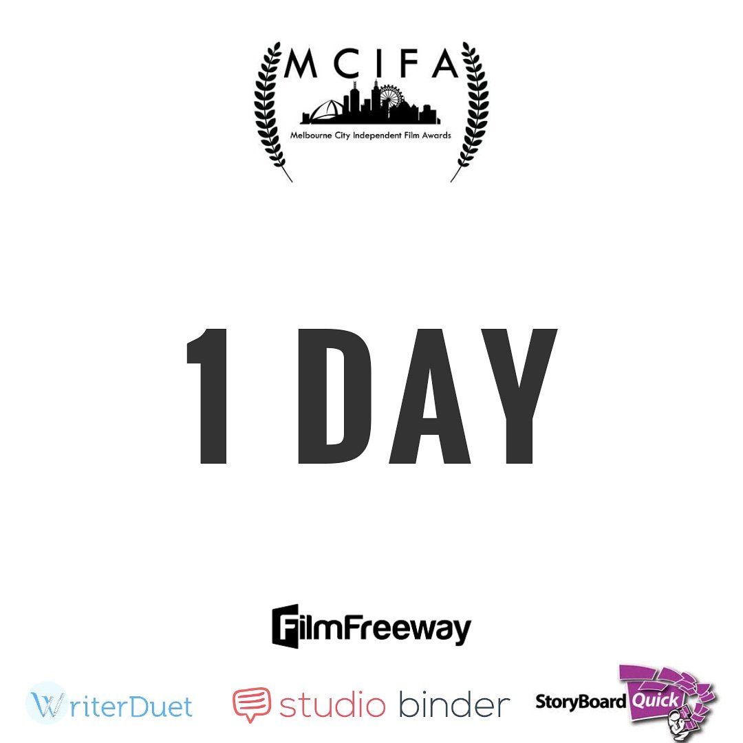 MCIfilmawards's tweet photo. 1 day until submissions close for June! Submit now and be in the running to win some amazing prizes from our sponsors @studiobinder
@WriterDuet @StoryBoardQuick

#mcifa #melbourne #city #film #shortfilm #competition #submissions #writerduet #studiobinder #storyboardquick #sponsor https://t.co/CwljwVsJr8