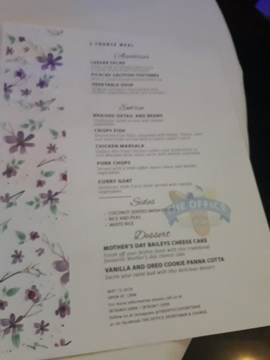 Giasam's tweet photo. Mother's Day treat @SportsbarOffice good food and the best company- husband and daughter https://t.co/v0vp1nOGgl
