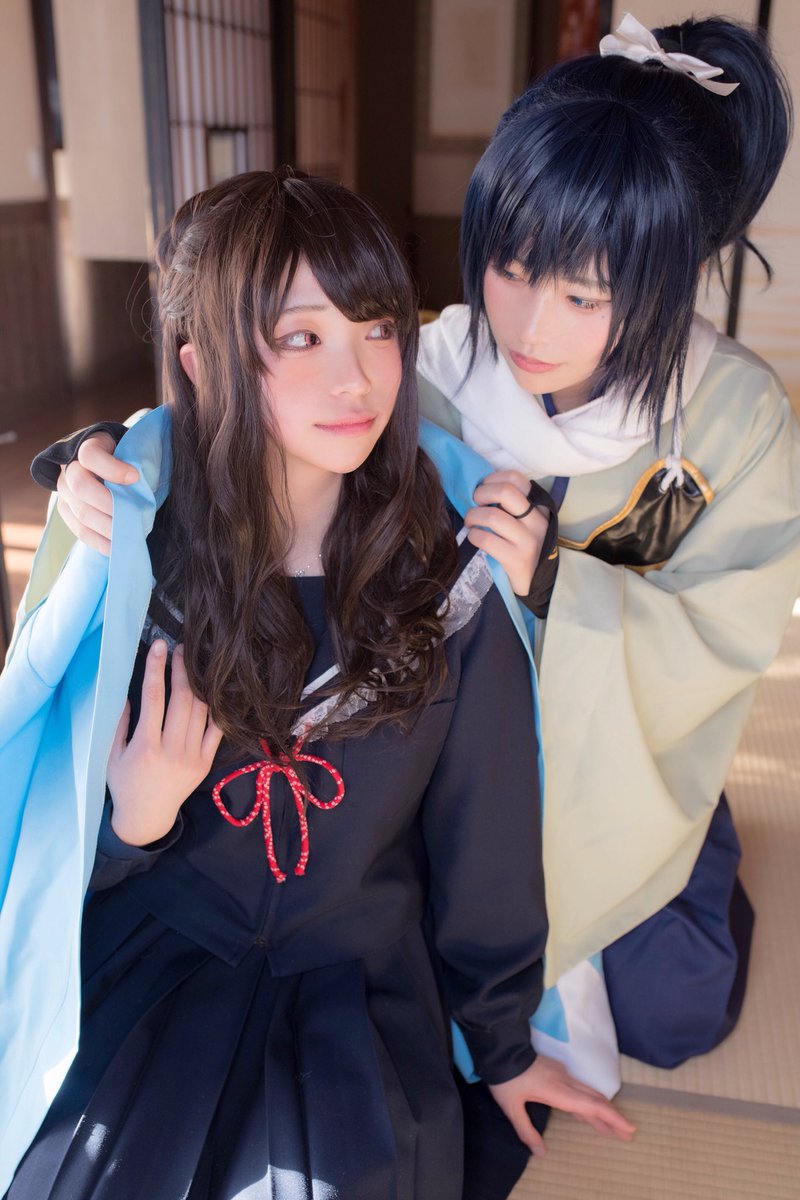 天海みあま En Twitter Cosplay 刀剣乱舞 女審神者 主はずっと僕の側に 居てくれるよね 大和守安定 Moeちゃん 女審神者 みあま Photo てるさん