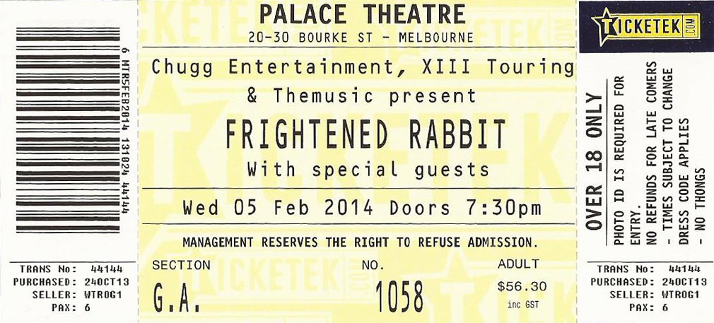 saminatorAU's tweet photo. "Going to a Frightened Rabbit gig is really more like group therapy than a rock and roll show." https://t.co/zL4cy4L0SD #FrightenedRabbit #GangofYouths #Saminator https://t.co/PVJg7dgo8G