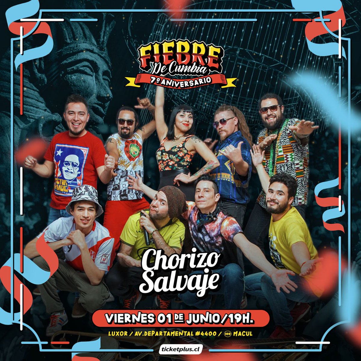 Próximo 1 de junio, nos vemos en espacio Luxor!!!! <a href="/fiebredecumbia/">Fiebre de Cumbia</a> unas de las últimas de Chorizo!!!!