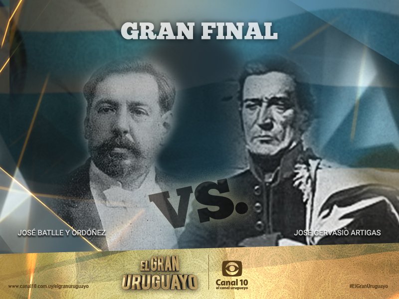 ¡Estamos al aire! Preparate para definir la gran final
Votá quién queres que siga en el programa en canal10.com.uy/elgranuruguayo o por SMS al 7575 --> uruguayo 1 - Batlle  / uruguayo 2 - Artigas