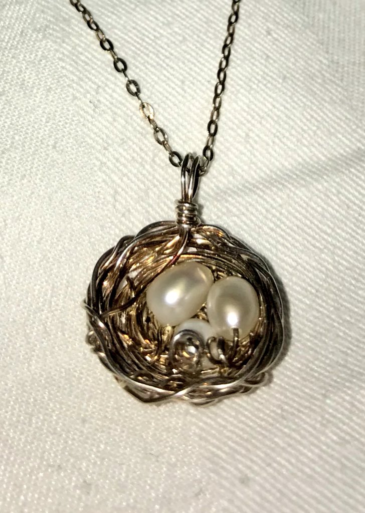 DeedeeMagnoHall's tweet photo. #Pearlfect #MothersDay gift for this #birdmom from my boys! Bird nest necklace w/ #pearl eggs! Check out jeweler #VickyScott https://t.co/fjfexRwAVI or #Sarasota store @ArtfulGiraffe https://t.co/avigVtnLhf 
I💖my necklace Noel! #happymom https://t.co/v7P1wdJBBr