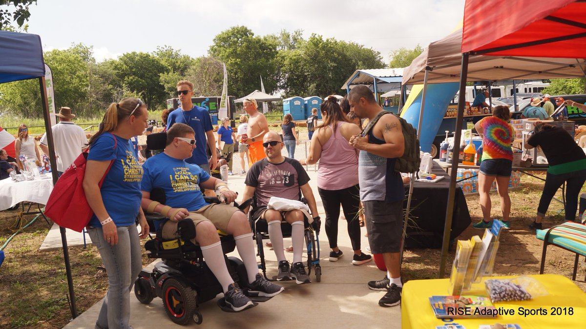 RISEAdaptive's tweet photo. Baylor Scott & White Institute for Rehabilitation, Title Sponsor RISE Kickin' off Summer Bash IX has a large constituency and Team enjoying the day!
#bswir #teamrise #baylorswir #bashIX #superfun #risesummer2018 https://t.co/JWIJ16HXUw
