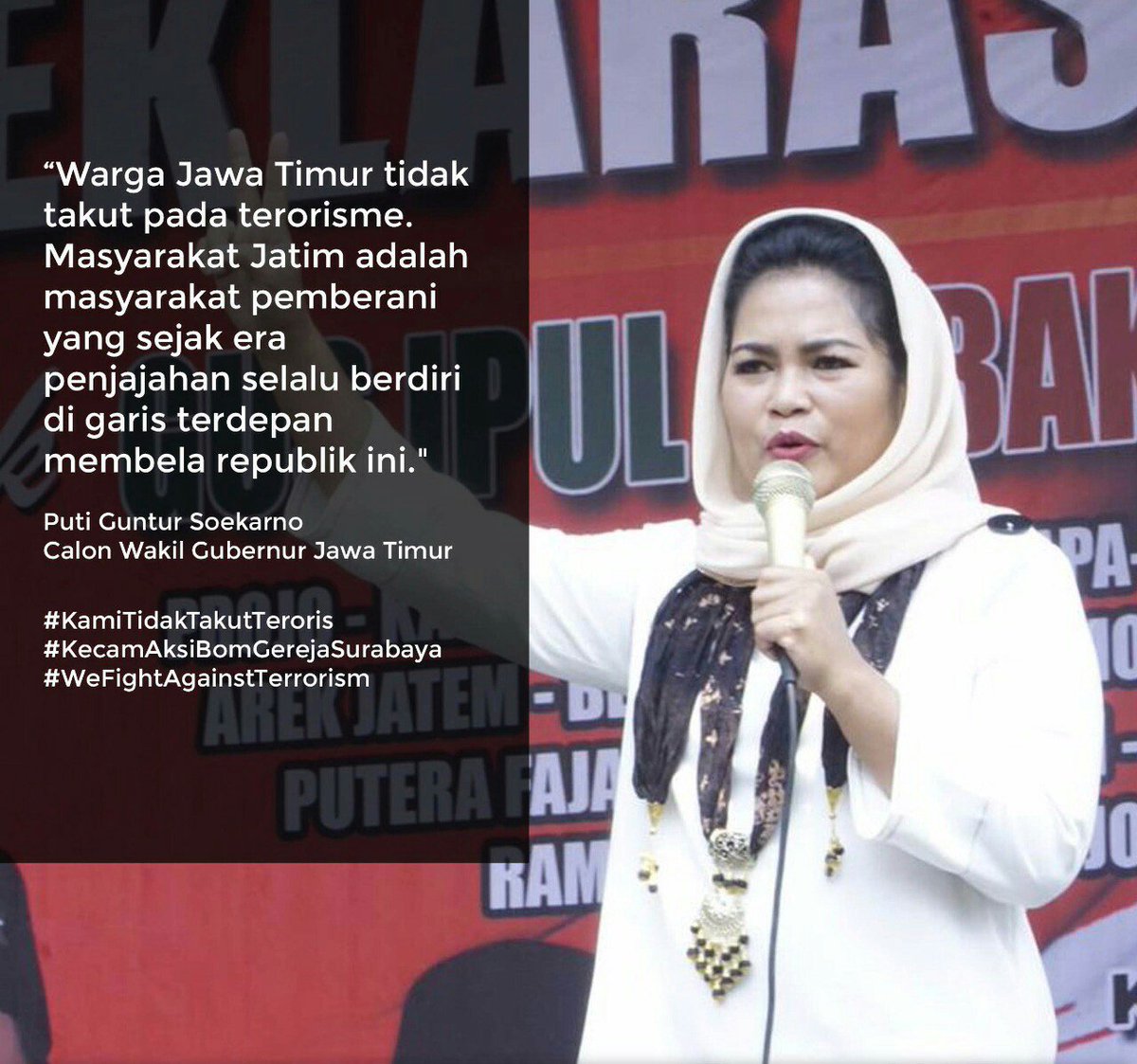 Pray For Indonesia
#KamiTidakTakutTeroris
#JawaTimurTidakTakut
#T3tapJokowi
#SalamDuaJari
#GusIpulMbakPuti 
#GusIpulMbakPutiMenang 
#kabehsedulurkabehmakmur
#pdiperjuanganm3nang 
#pdipkotakediri
#DPCPDIPerjuanganKotaKediri
#MenangMenangMenangYes