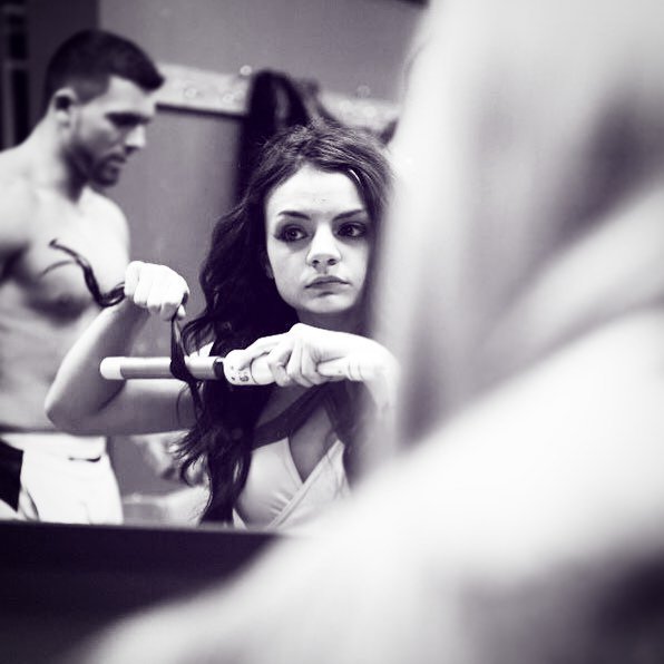 This is what a locker room really looks like for me! 😂 "But how's my hair?"