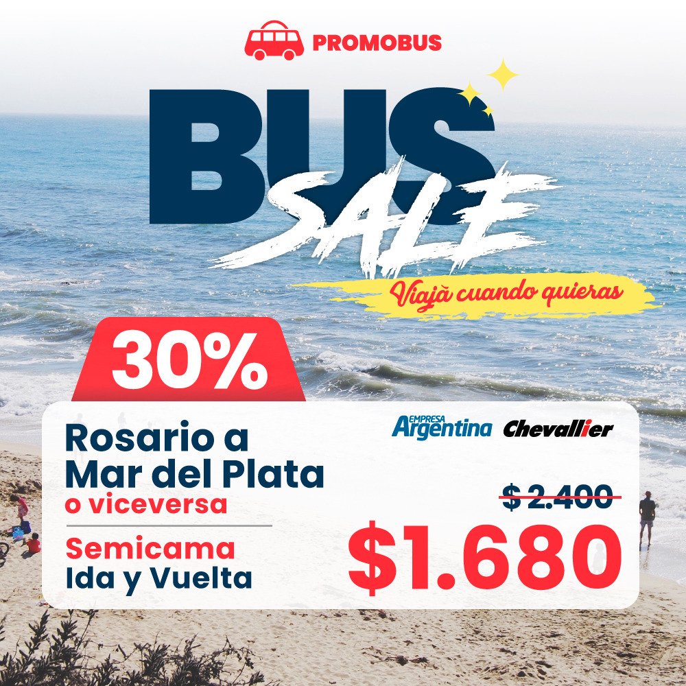 Nuevachevallier's tweet photo. Comprá en cuotas a través de https://t.co/2zOfU0AW4e y viajá cuando quieras con #BusSale! 😄🎉🔝
Deslizá, seguí los pasos y podés conseguir hasta 50% OFF! 🔥
Chevallier, #GenerandoEncuentros 🙌🏼🇦🇷 https://t.co/jUttKtR5nz