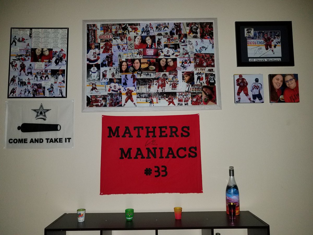 MegMurph3186's tweet photo. @MLeFaveinTx, the new Mathers wall, in my room https://t.co/G2RInomu85