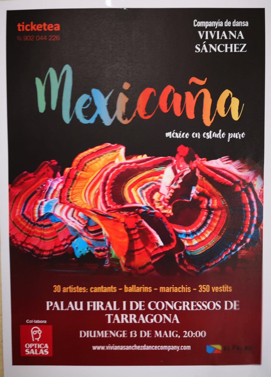 Optica_Salas's tweet photo. Ahir vam gaudir del meravellòs espectacle de dança #mexicana al @palautgn Mexicaña! @Optica_Salas #danza #tgn #Cultura https://t.co/5NkVw8PgZ1