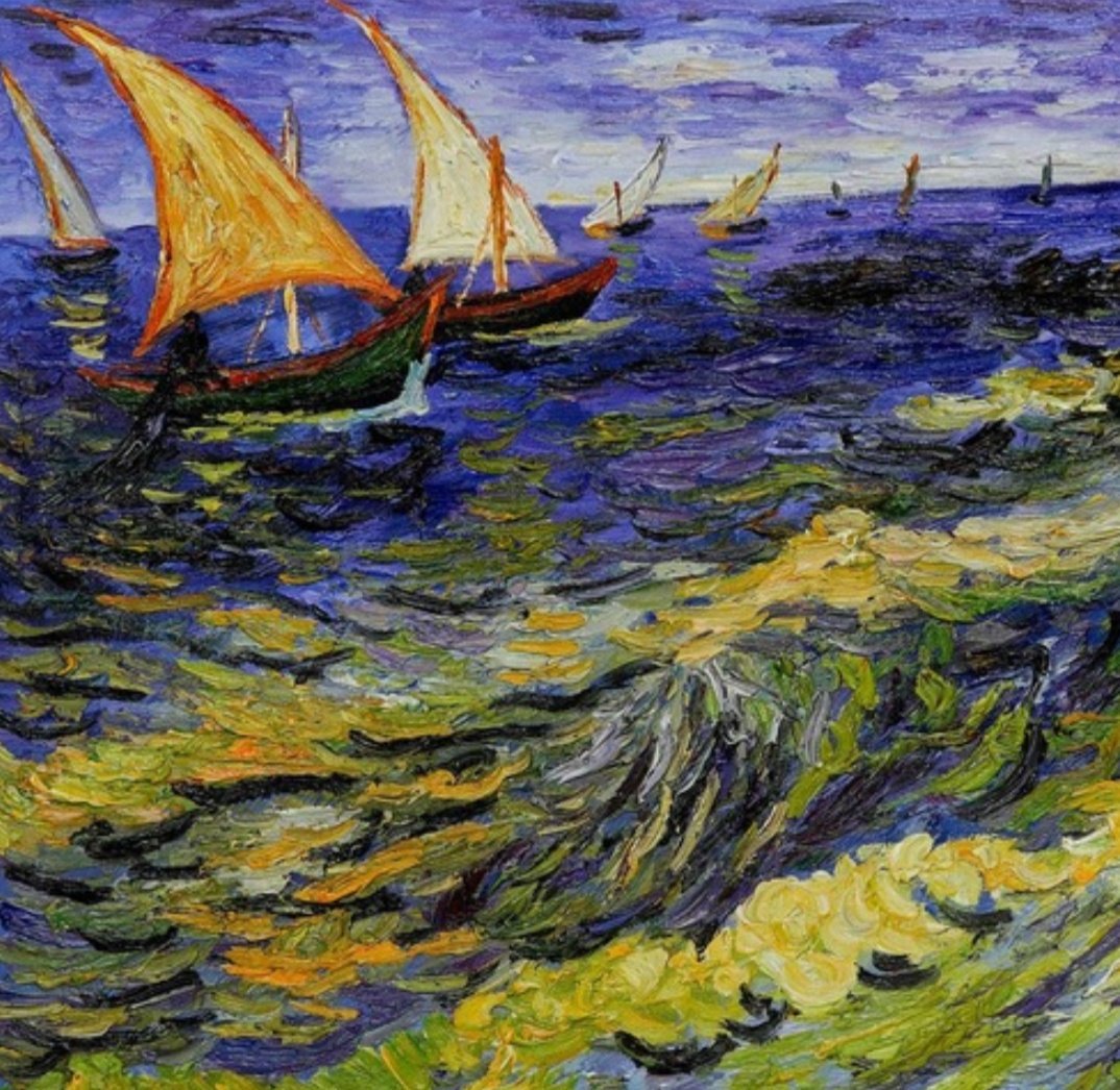 SimonaMascaro's tweet photo. @overlooki @Sellitti_MR @LuciaTassan @Papryka5 @scastaldi9 @Asamsakti @henrirouen @agustin_gut @paoloigna1 @emanuelaneri14 @marmelyr @LPieceofart @peac4love @Jilliemary @sergey_silkin @ritamay1 @pure_p4 @ataturca @VladimerAntonov @AlessandraCicc6 @licprospero @Amber02150 @CerisesMacaron @BELLALMAMIA @Joopjadieja @castellanosce @mhall55nine @Tasto7 @SergeyUsatchev @BaroneZaza70 @stephane4962 @vaniacavi @Vella_Schiavo @MOCarballeira @marekingu @Amyperuana @MariangelaSant8 @shellandjeff @RitaCobix @PatriziaRametta @BPerrionni @Milutta @piotr408 @anthony77631293 @ceconomou56 @VAlivernini @MarilenaAll @BrindusaB1 @RosamariaNoia @CaterinaRomeo0 Buon giorno in #Arte 

Paesaggio marino di Vincent Van Gogh 
"Vele gialle riflettono sul blu del mare  come raggi di sole fragranza d'estate"
#sensazionipoetiche

#art #culture
#Artwit #artlover https://t.co/lXLGyPkZ9p