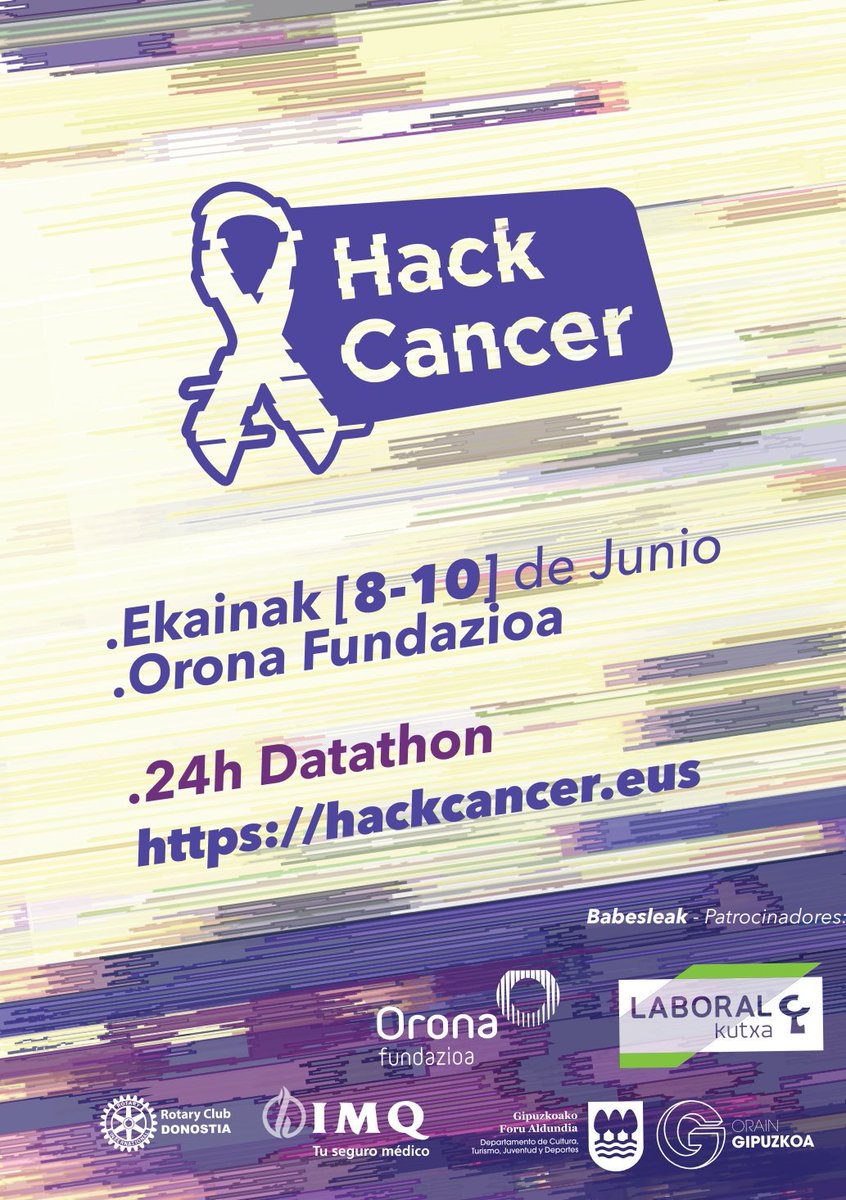 naruhealthcare's tweet photo. Si te gusta trabajar con datos y te interesa mejorar la lucha contra el cáncer infantil, anímate a registrarte al 1er Hack Cancer en Donostia! Mas información en: https://t.co/mAvmqVSjGu @hackcancer_data https://t.co/5T83mCNJuG