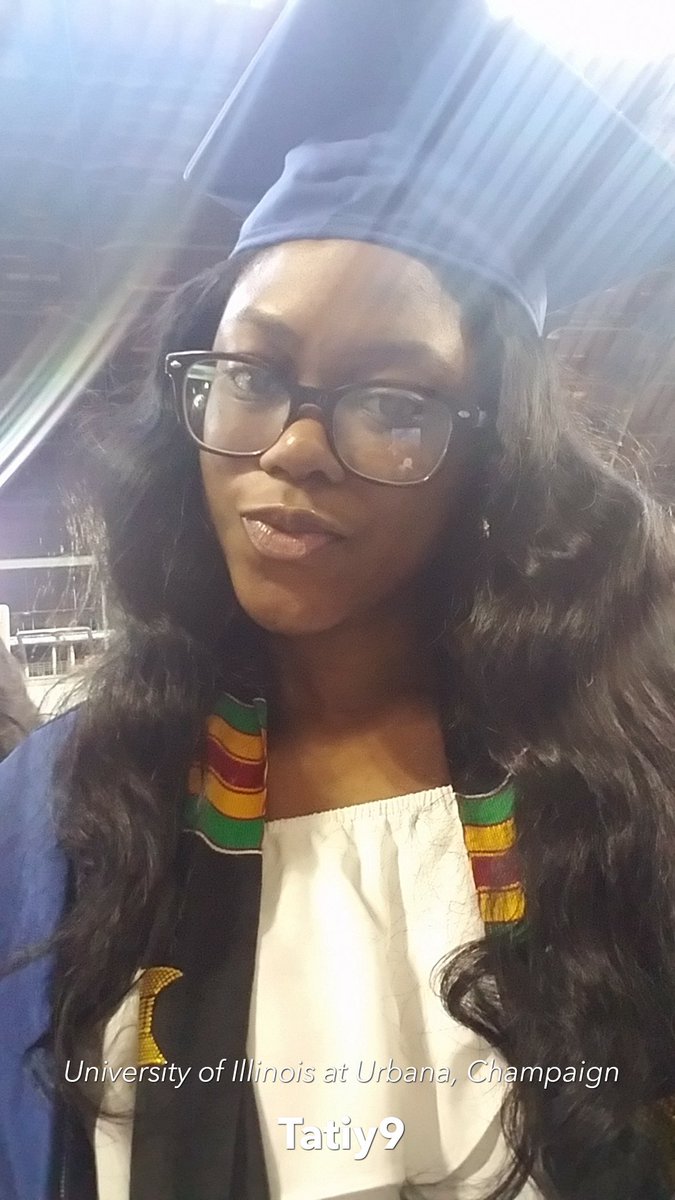 __ThatXO's tweet photo. Thank you UIUC 🎓. #FirstGeneration #Graduate #UIUC18 #BlackGirlsGraduate #NextChaper https://t.co/7koWPQ833h