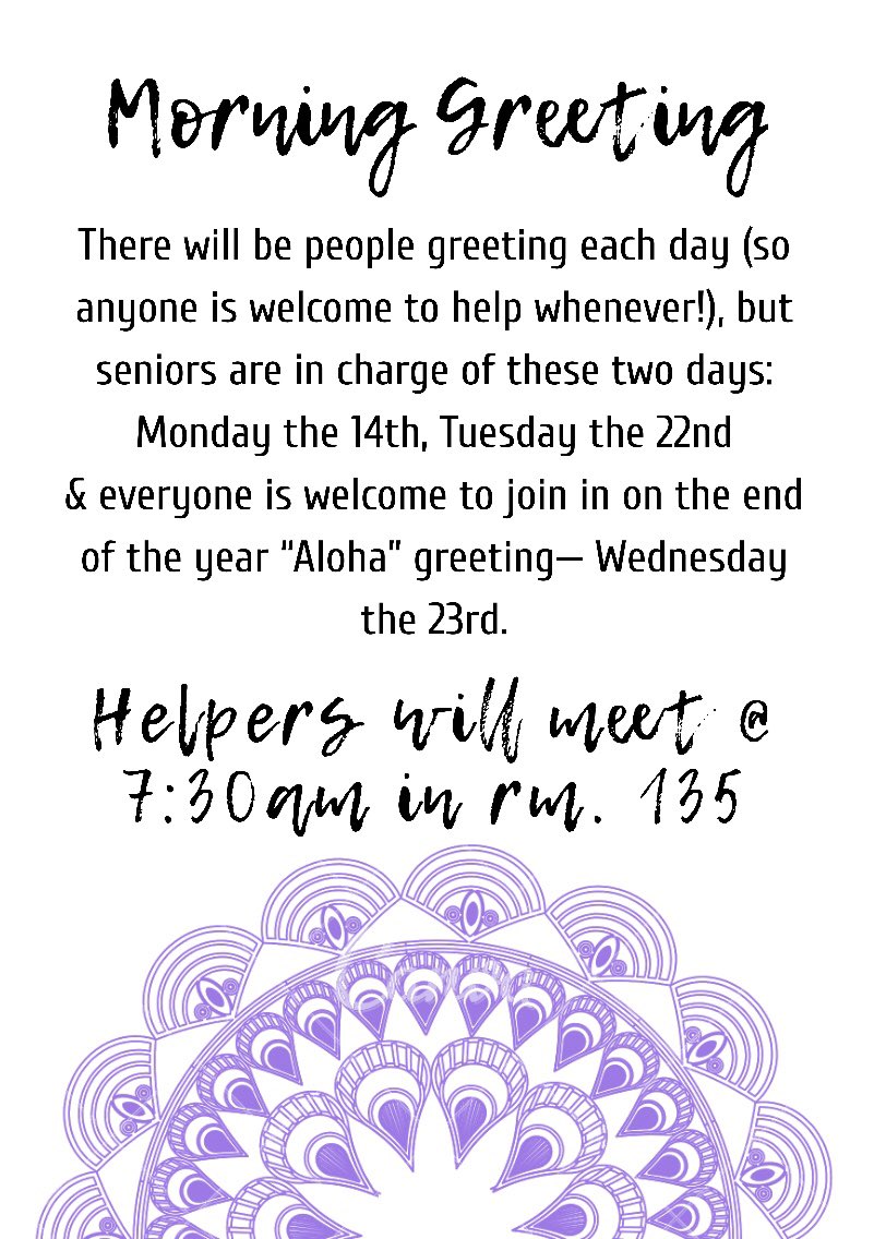 westmoore2018's tweet photo. hey seniors—COME HOLD DOORS WITH US AND MAKE SOMEONE’S MORNING BETTER :)!!! (also get stuco points if you’re in that as well) make the most of these final days at WHS #thetimeisnow https://t.co/MO58kNHwM3