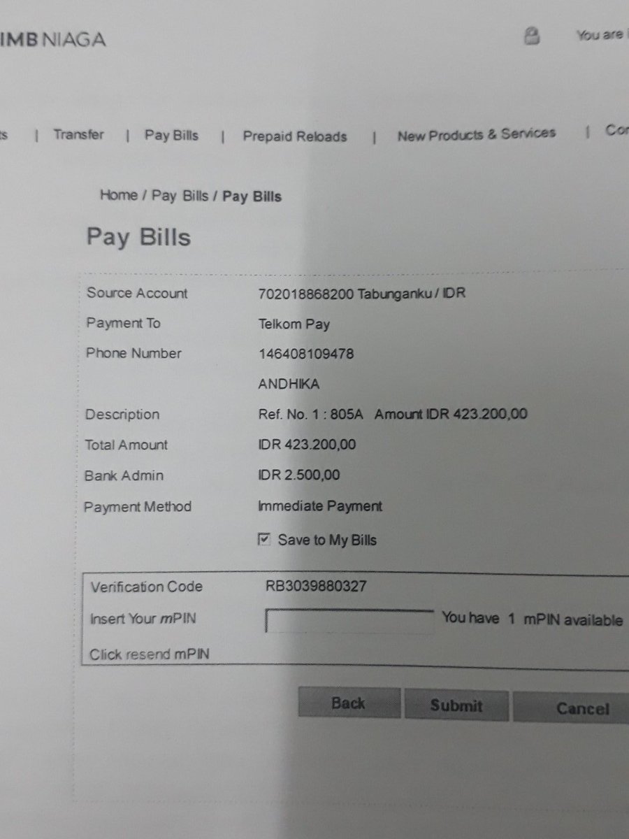 Min saya mau tanya, tagihan indihome kantor syper tgl 25 april 2018 sudah berubah menjadi single play (250rb sebelum ppn) , tetapi tagihan yg keluar bulan ini sesuai gambar terlampir. Dr bulan sebelumnya cuma turun 20rb.. mohon penjelasannya. Terimakasih <a href="/TelkomCare/">vil</a>