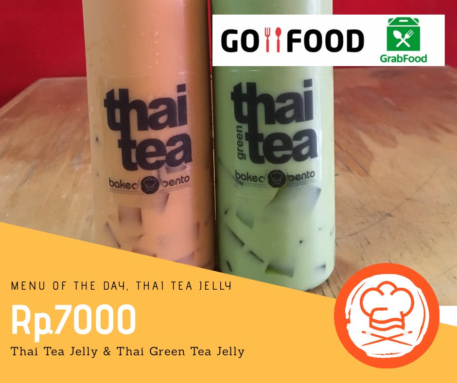 Yuk Cobain Thai Tea Jelly Dan Thai Green Tea Jelly buatan kami yang disajikan dalam botol 250ml. #kulinerbogor #kuliner #thaitea #greentea #drinklocal
