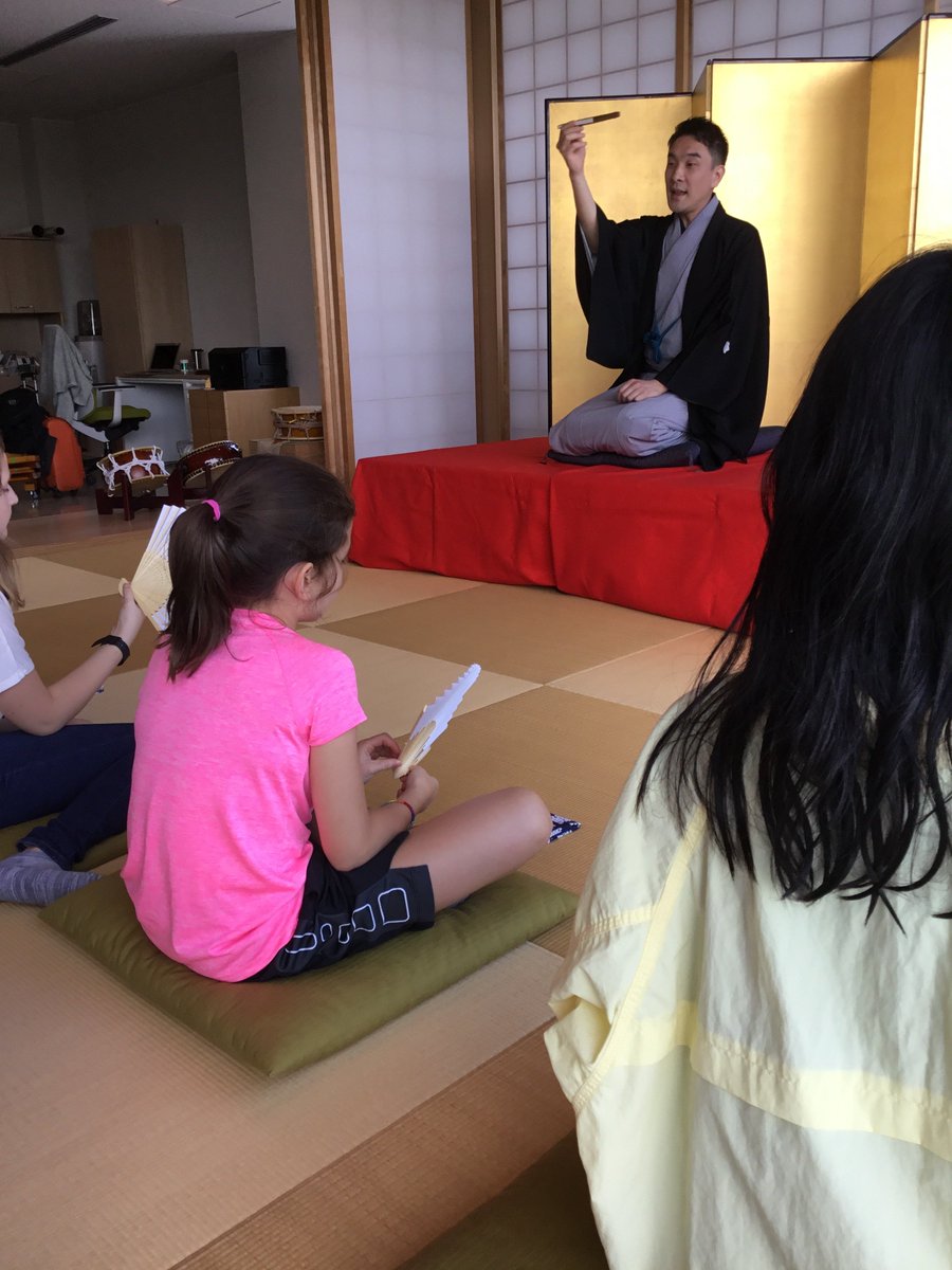 asijMachidori's tweet photo. #G5JPclass has started practicing #Rakugo  #Tokisoba for the performance at #JapanCenter on May31. It will be an unique style of #Rakugo ! https://t.co/TYuCs6Hqub