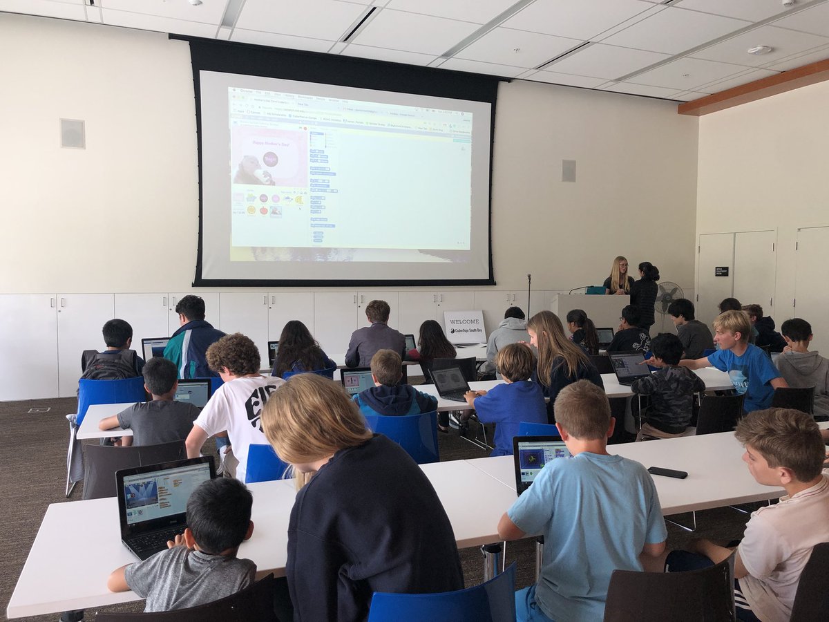 CoderDojoSB's tweet image. CoderDojo South Bay had a fantastic time celebrating Moms yesterday by creating & sharing @scratch Mother’s Day Cards. Amazing creativity by each & every coder! #grateful