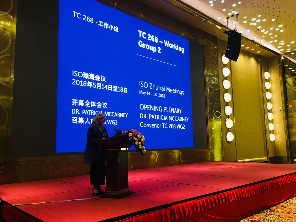 GlobalCitiesGCI's tweet image. The GCI Director delivers opening remarks at the #ISO TC-268 meetings in #Zhuhai #dataforcities