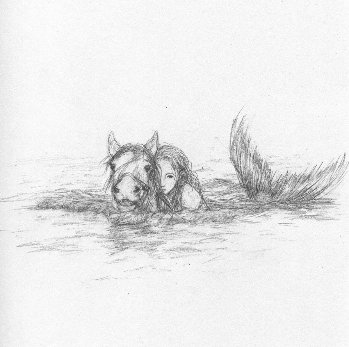 Kelpie and Mermaid. #MerMay #MerMay2018 #art #illustration