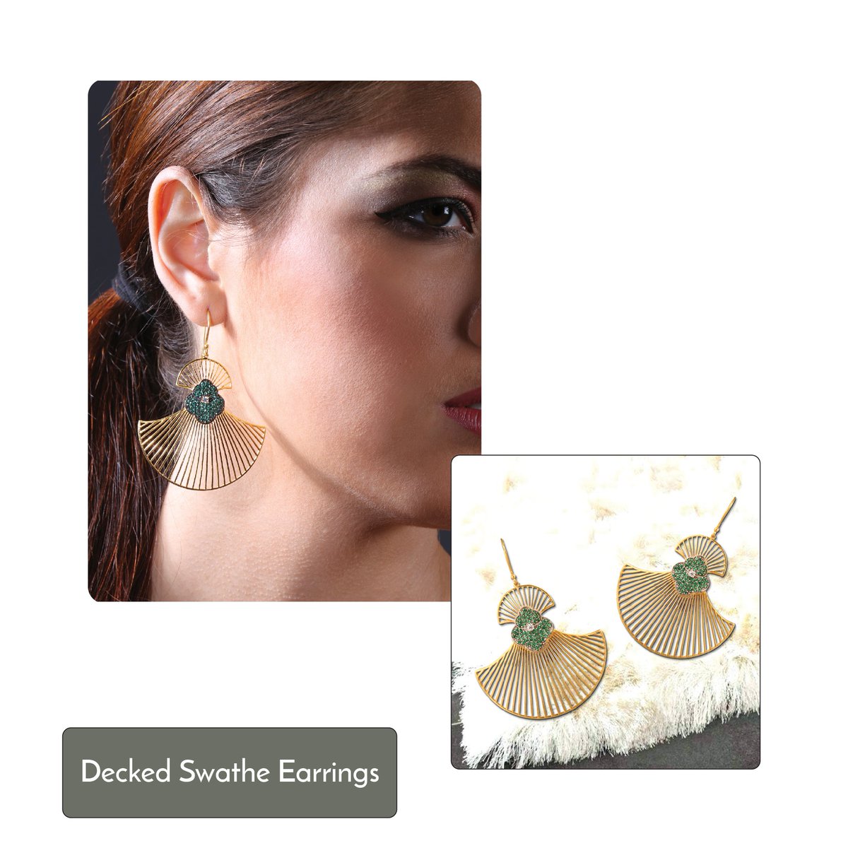 LoupeIndia's tweet photo. A contemporary pick to make a statement with your next ethnic outfit. 
#loupe #loupeindia #fashionaccessories #earrings #jewellery #designerjewellery https://t.co/v7AnauyX9f
