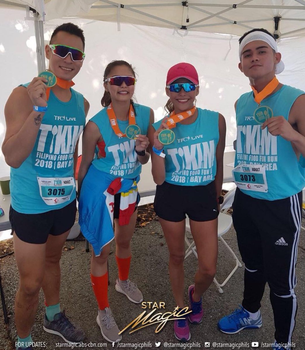 ijakesofficial's tweet photo. @ijakecuenca, @prinsesachinita, @gretsfullido and @ImPascualInigo in San Francisco, California for the Tikim Food Fun Run. #TFCLive #TIKIMRun #JakeCuenca https://t.co/5i3YFlta8j