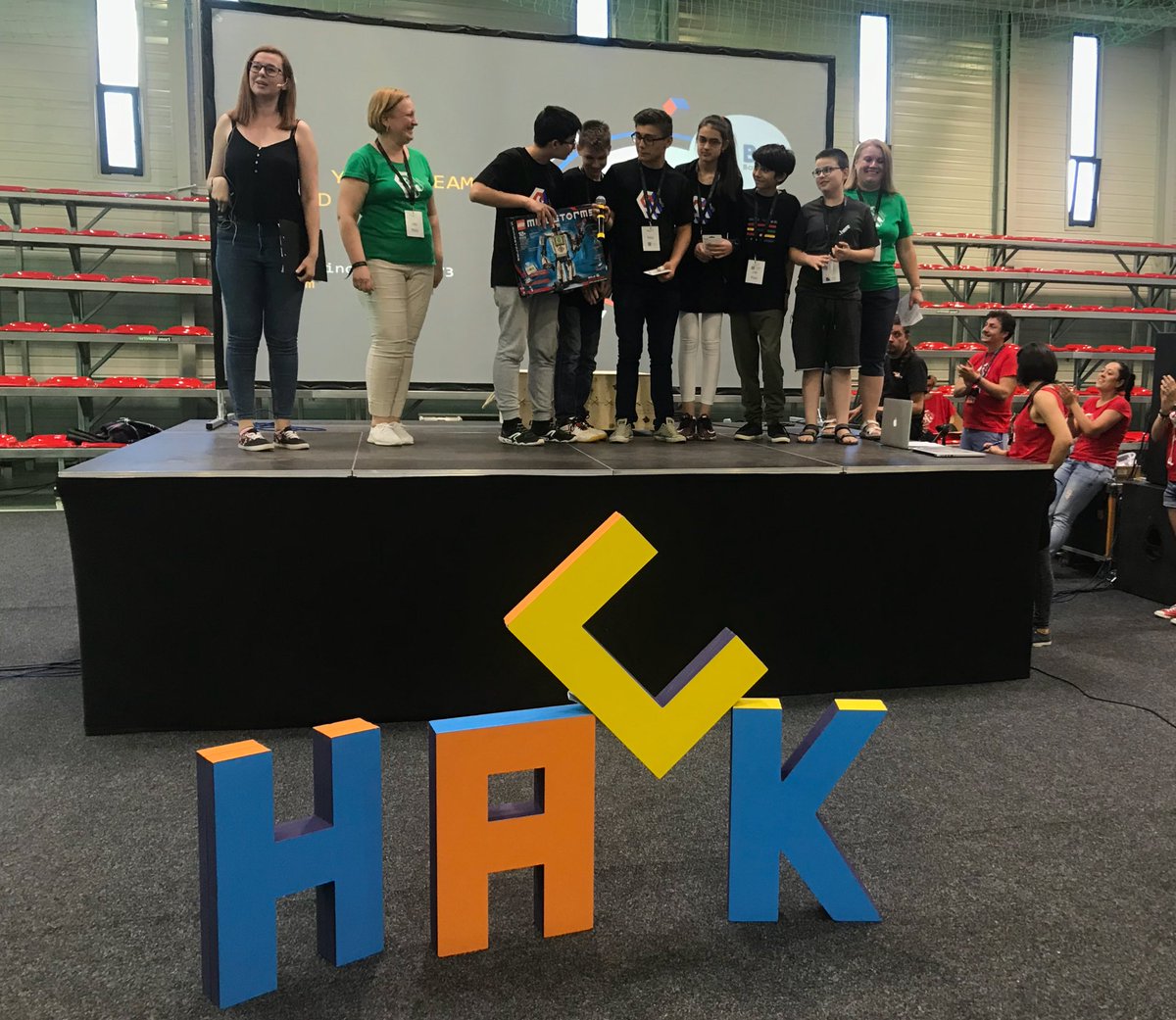 diando70's tweet photo. Winners of The young team award @coderdojotm with Flytech project #drone support for forests and #environment scanning #HackTM2018 @HackTMro @Banat_IT @elearning_upt https://t.co/klWD7mXotA