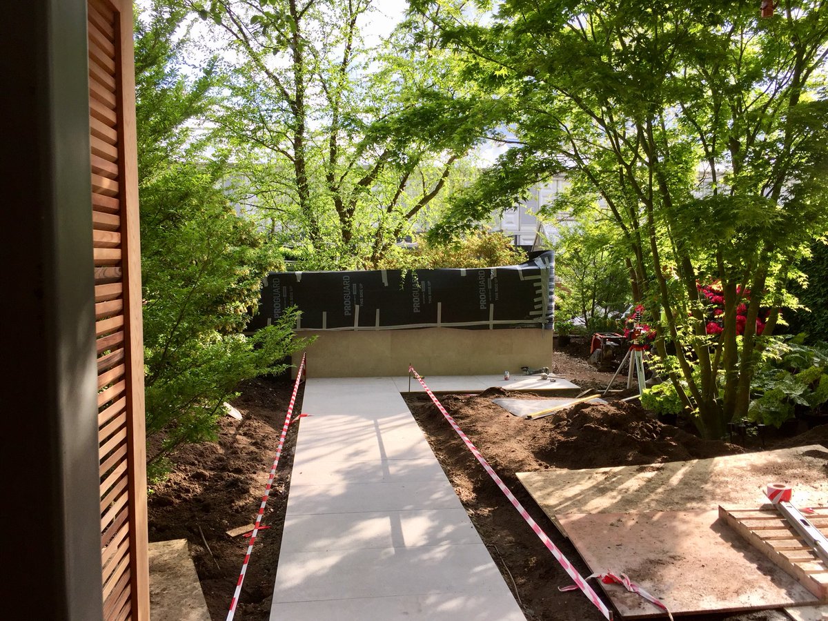 Day13 <a href="/MorganStanley/">Morgan Stanley</a> #RHSChelsea garden for NSPCC - woodland garden view from the pavilion