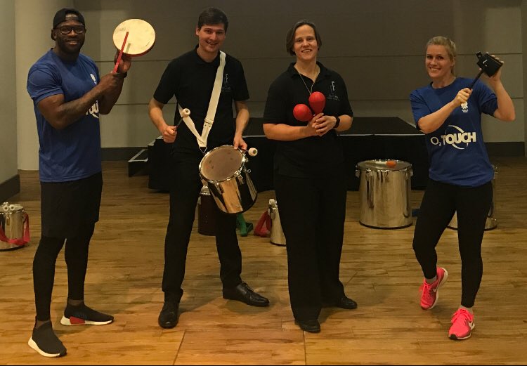 echofoxevents's tweet photo. We had a great day yesterday creating a very special samba reggae band with the team at @o2touch , with the help of the fantastic @ugomonye and @nolli15 ! #eventprofs #twickenham https://t.co/7GWZEc5Ue4