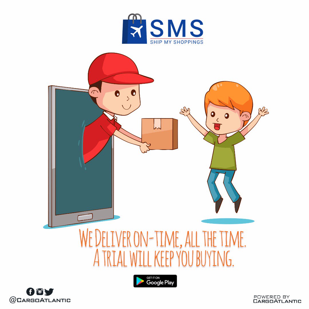 cargoatlantic's tweet photo. Believe us when we say we deliver because we actually do, Don’t be a doubting Thomas, download our SMS (Ship My Shoppings) app today and try us out.
You can follow this link to get the app. https://t.co/IWFV6yDhvQ https://t.co/Mw1a7VpsQD