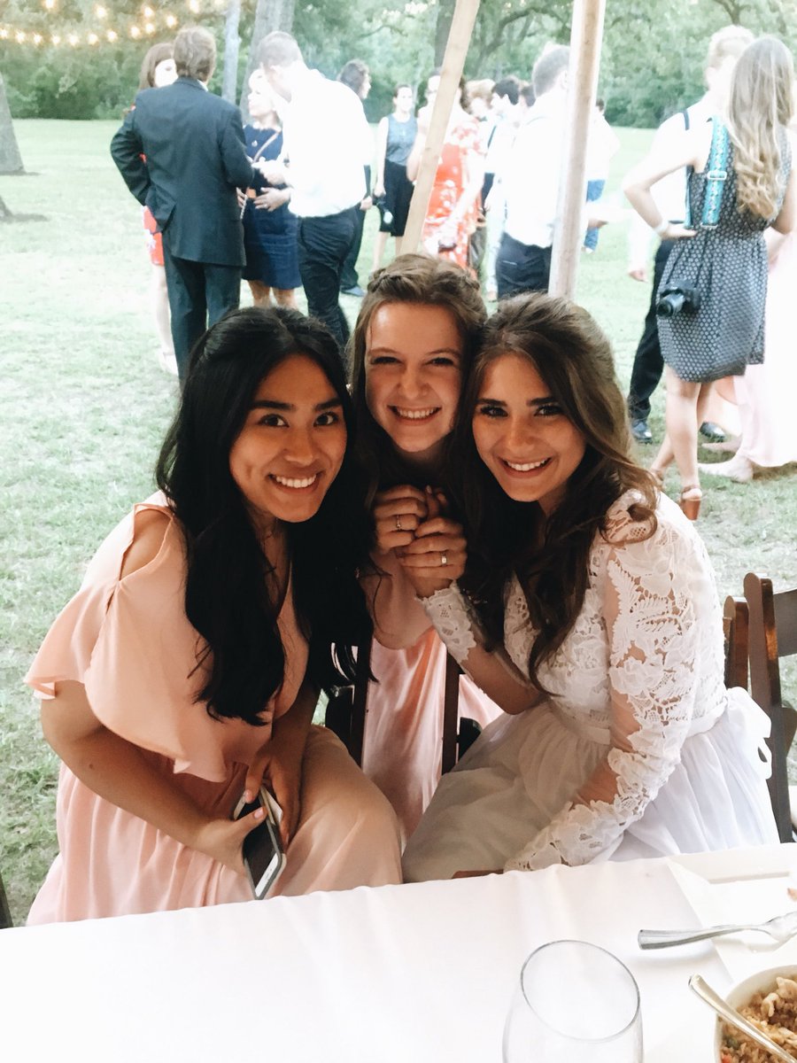 maryclaireeliz's tweet photo. Got to stand beside one of my best friends as she married her best friend today! Lots of love for these kiddos (literally...they’re barely outta the womb). #LetTheJamesBegin https://t.co/mA72lV7H3T