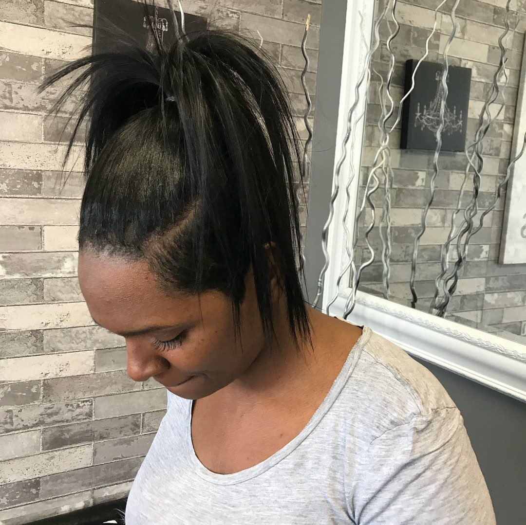 HairCuffedByCC's tweet photo. Just a lil Saturday work from short to swinging! 
Ponytail life...@miss_tbeautie 
#PonyTail 
#CuffedByCoCo 
#TriosStudioSalon 
#CoCoCuffieMadeMeDoIt https://t.co/XsL0v9Jh7e