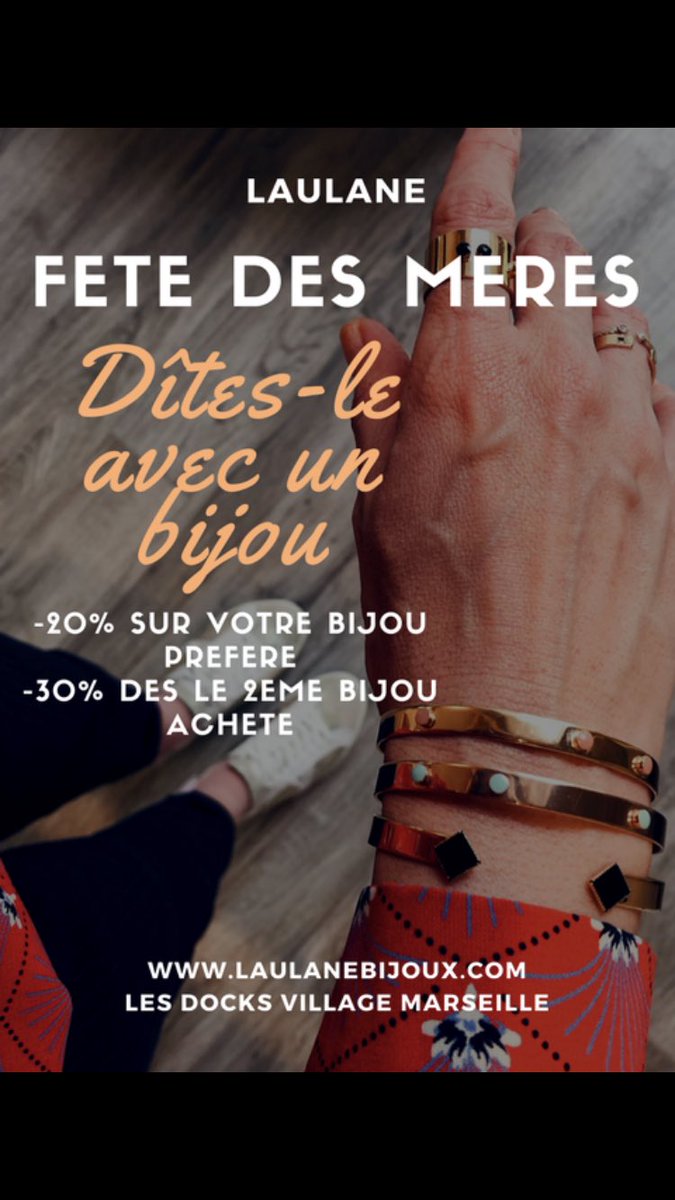 laulane_'s tweet photo. Offre Spéciale Fête des mères chez @laulane_ : -20% sur votre bijou préféré -30% dès 2 bijoux 🌼 et sur eshop avec les codes MUM20 et MUM30 #offre #promo #fetedesmeres #exclu #bijoux #jewerly #cadeaux #gift #jewels #creator #laulane  #mother #girls #followus #happy https://t.co/8d3vMrSdb5