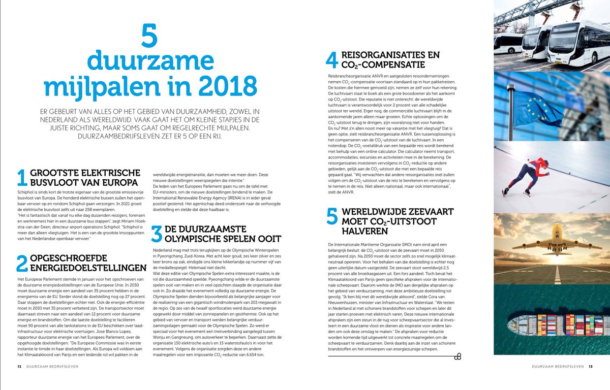 Vijf duurzame mijlpalen uit de eerste vijf maanden van 2018, op een rij gezet door @DuurzaamBV: