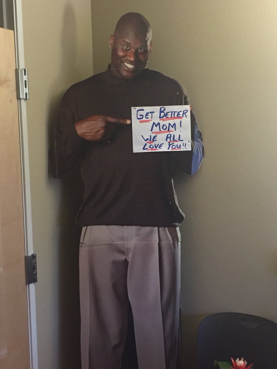 Trey___Z3's tweet photo. @SHAQ this is my grandma Janice Fullmer.She lost her husband last year and has been in and out of hospitals since 2003 but @SHAQ has always been by her side! We’re huge @SHAQ fans! She is currently recovering from a broken hip And @SHAQ is BACK! Thanks for making thisG-Ma Smile! https://t.co/HctFiJtTsm