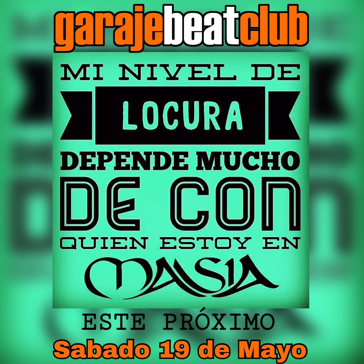 JumpStyleArea's tweet image. Prepárate para perder el control este sábado  en Murcia Capital. Llega MASIA a @garajebeat (muy cerca de Gurú y Moss)