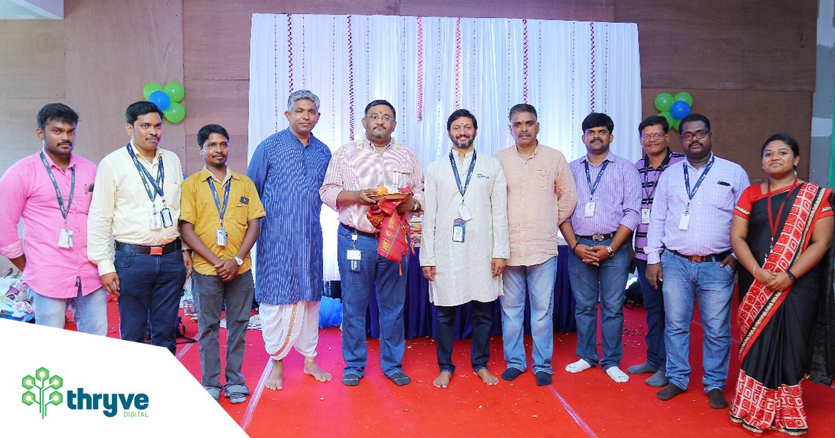 Thryve_Digital's tweet photo. We are happy to announce our expansion to the 9th floor of Cambridge building in Ramanujam IT City, designed with inputs from employees of Thryve. Traditional ground-breaking ceremony was attended by CEO Thryve, Raman Padmanabhan and senior leadership. https://t.co/DYBPGttwqj