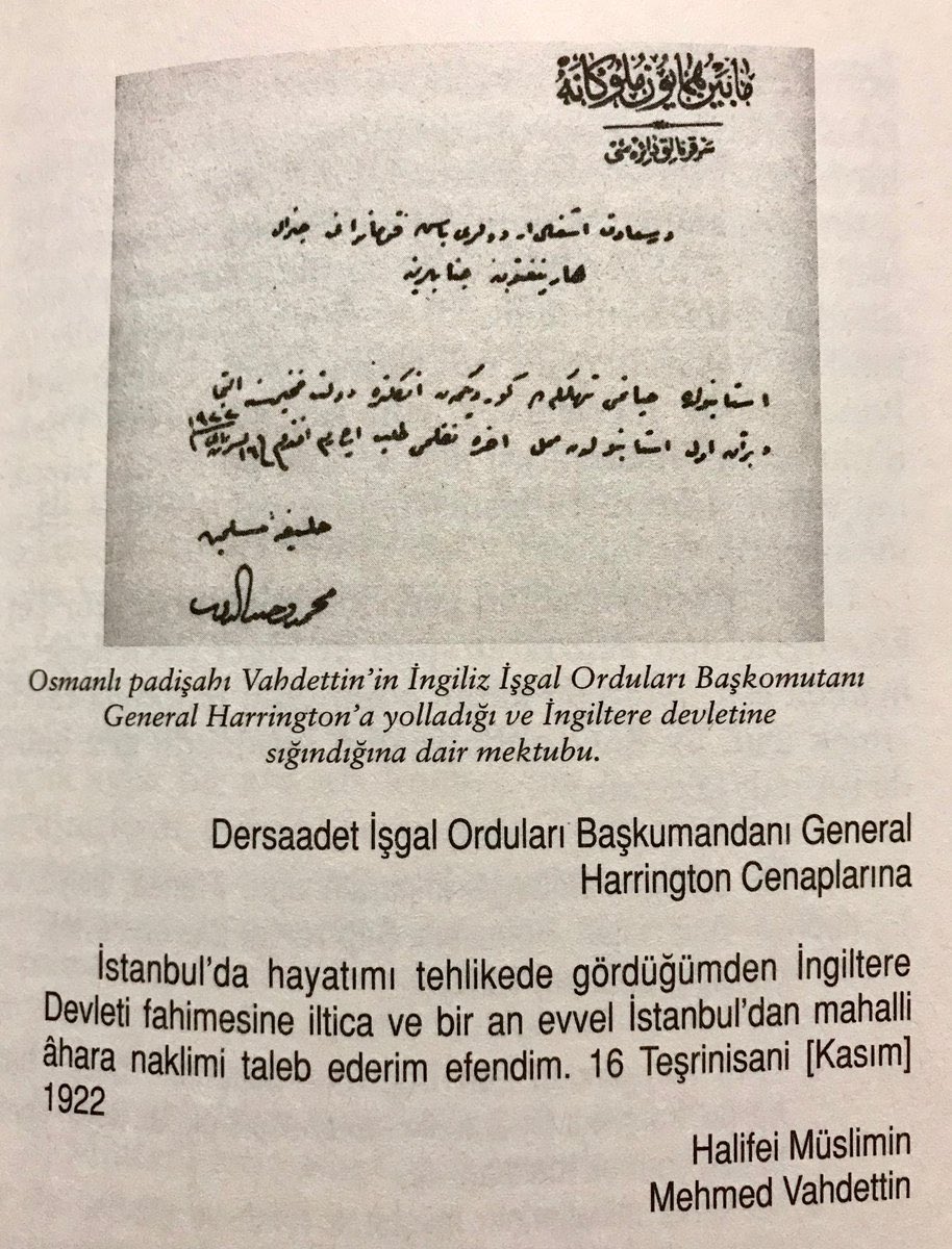 Kürt Tarihi ve Kültürü on Twitter: "Sultan Vahdettin'in İngilizlerden sığınma istediğine dair yazmış olduğu mektup... Kürtler, İngilizlere karşı direnip özerkliklerini korumak isterken Jön Türkler, Osmanlı'yı yıkmıştır. Günümüz “Osmanlı” ve “Jön ...