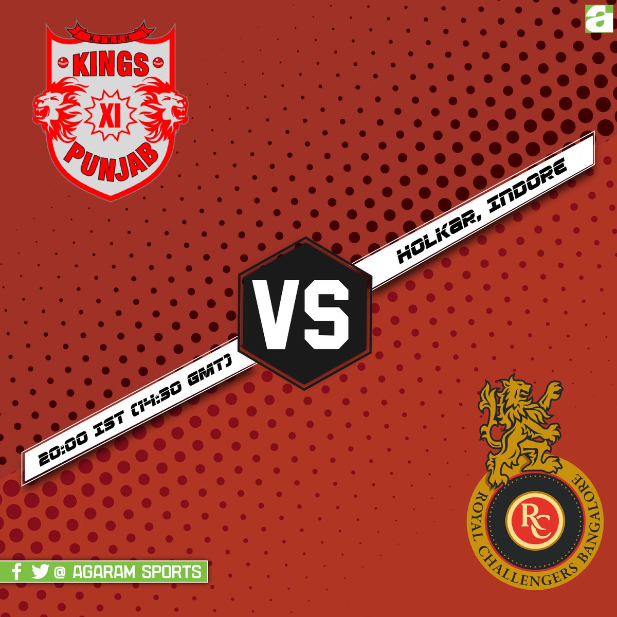 AgaramSports's tweet photo. #KingsXIPunjab or #RoyalChallengersBangalore Who are you backing to win tonight ? #KXIPvsRCB https://t.co/OYeFxlKMS4