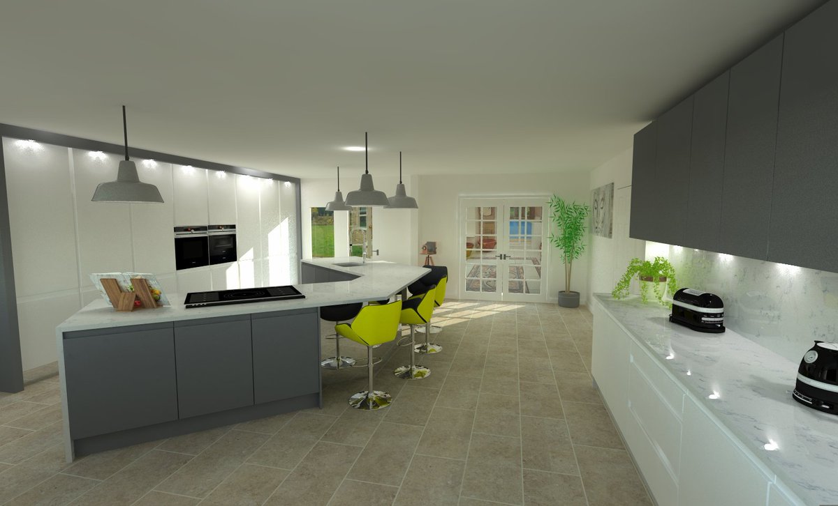 S10Kitchens's tweet photo. Another nice design completed, although I am already making large changes to the space, I thought this draft was rather nice... @Masterclasskitc #kitchendesign #interiordesign #largespaces https://t.co/aQKrTfh6ed
