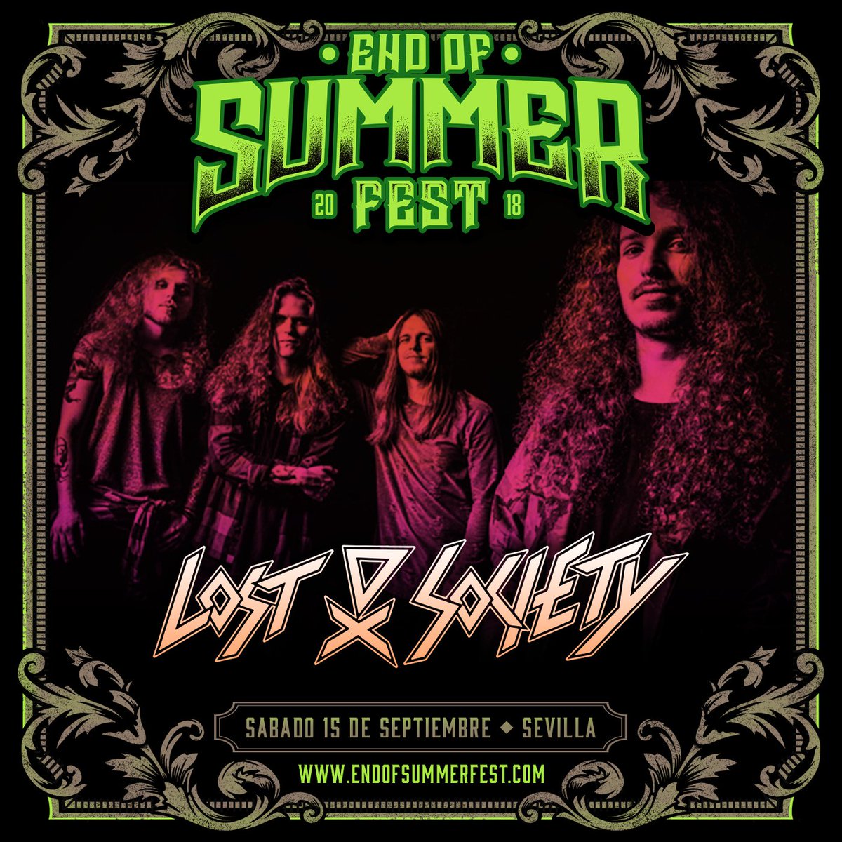 LOST SOCIETY confirmed for End Of Summer Fest in Sevilla, Spain this September! 

So stoked to be coming back to your beatiful country 🔥🔥🔥