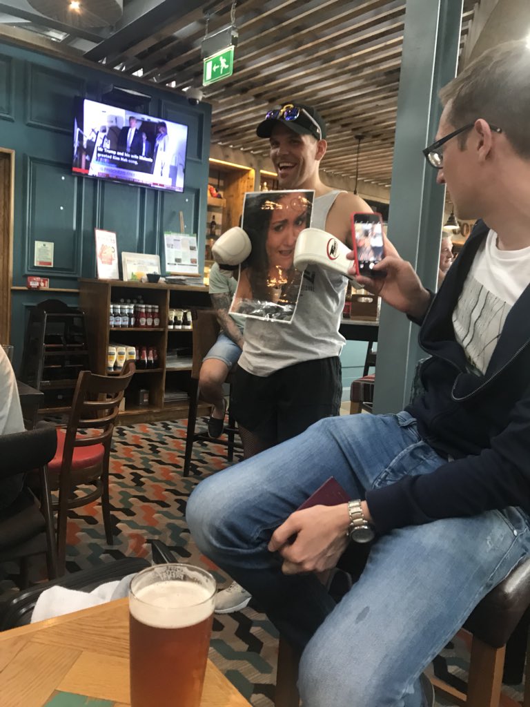 Joe_Furness's tweet photo. Such a good weekend for @Mattyyy_P stag do. Think he enjoyed himself😂 #benidorm #fattymatty https://t.co/Tn8d61ruku