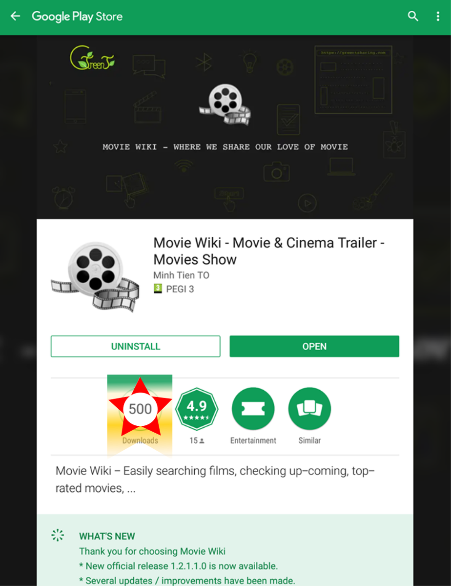 GreenTSoftware's tweet photo. Great news!!!!! Movie Wiki was recognized to pass the next milestone of 500 downloads. 
  #letscelebrate!
 
 #greatnews #moviewiki #download500 #moviecheck #movietrailer #films #downloadapp
 #celebration #celebriamo #maggio #celebra #grande #festa #festadimaggio https://t.co/kmTpCxV2Ge