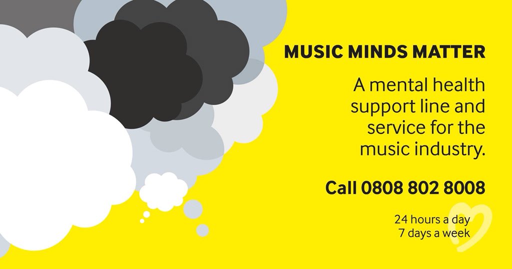 HelpMusicians's tweet photo. At the start of #MentalHealthAwarenessWeek please remember our dedicated 24/7 Mental Health service. Call #MusicMindsMatter on 0808 802 8008 or email mmm@helpmusicians.org.uk for FREE emotional support, advice and access to clinical pathways &amp; professional therapeutic services https://t.co/JDtfKu5sm3